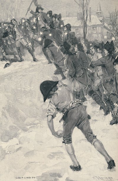 Bonaparte Atacando Fortalezas de Nieve en la Escuela de Brienne, 1896 de M. Haider