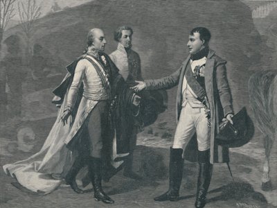Encuentro de Napoleón y Francisco I después de Austerlitz, 1805, 1896 de M. Haider