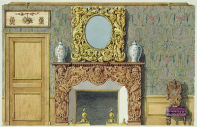 Chimenea en el comedor de la rue Fortunee, casa comprada por Balzac en 1847 de M. Santi