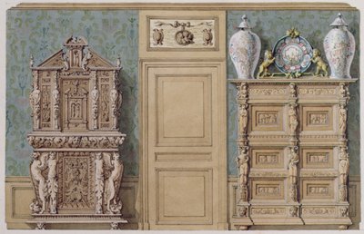Muebles en el comedor de la rue Fortunee, casa comprada por Balzac en 1847 de M. Santi
