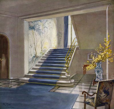 Interiores de la década de 1930: Escalera de M. Stier