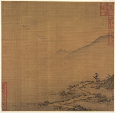 Paisaje con gansos voladores de Ma Lin