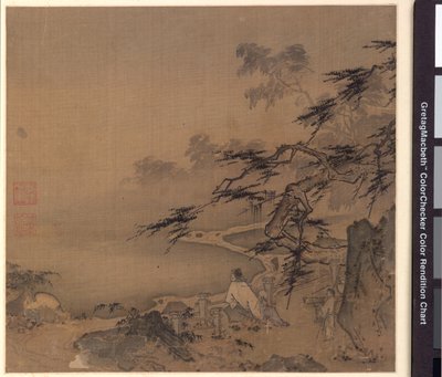 Observando a los ciervos junto a un arroyo sombreado por pinos, 1127-1279 de Ma Yüan
