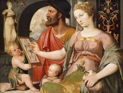 Una Alegoría de la Pintura: Pictura Haciendo un Dibujo Después del Antiguo de Maarten de Vos