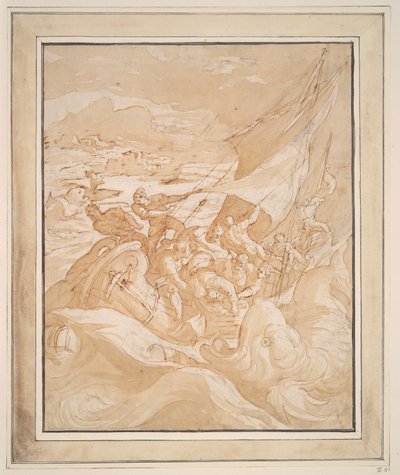 Jonás tirado por la borda de Maarten de Vos