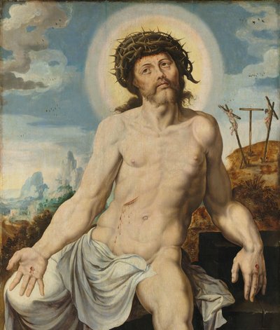 Cristo como hombre de dolores de Maarten van Heemskerck (workshop of)