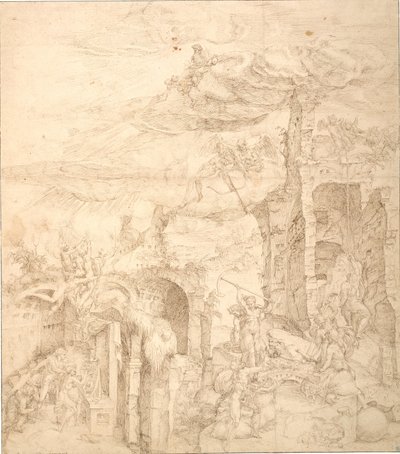 Una alegoría sobre la fuerza de la fe de Maarten van Heemskerck
