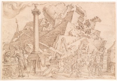 La destrucción de la Torre de Babel de Maarten van Heemskerck