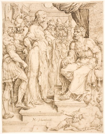 Cristo ante Herodes de Maarten van Heemskerck
