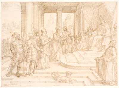 San Esteban ante el sumo sacerdote de Maarten van Heemskerck