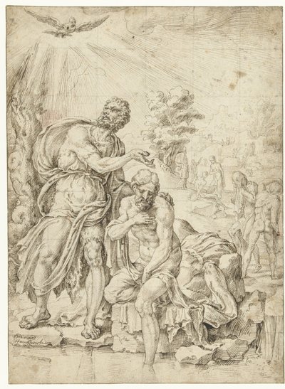Bautismo de Cristo de Maarten van Heemskerck