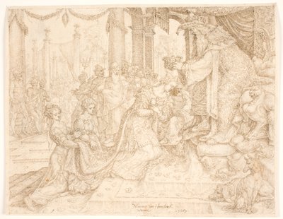 Ester coronada por Asuero de Maarten van Heemskerck