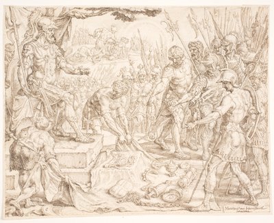 Gedeón recibiendo el botín de Maarten van Heemskerck