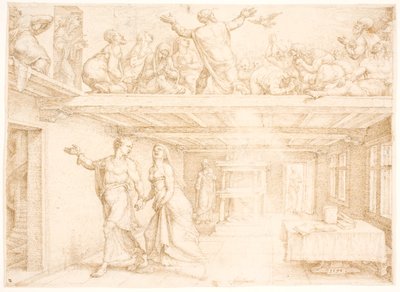 La efusión del Espíritu Santo en Pentecostés de Maarten van Heemskerck