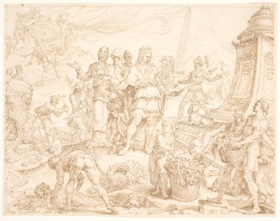 Josías ordena que se respete la tumba del hombre de Dios que vino de Judá de Maarten van Heemskerck