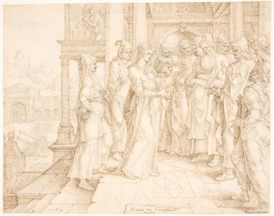 Judith dirigiéndose a los Ancianos de Betulia de Maarten van Heemskerck