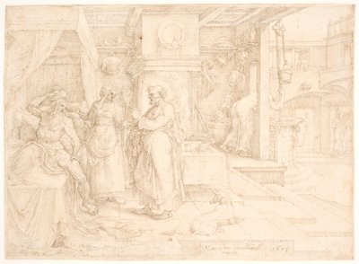 Pedro cura al paralítico Eneas de Maarten van Heemskerck