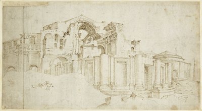 Brazo sur del crucero de la nueva basílica de San Pedro de Maarten van Heemskerck