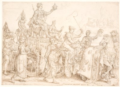 Carro Triunfal. Opulentia (riquezas) de Maarten van Heemskerck