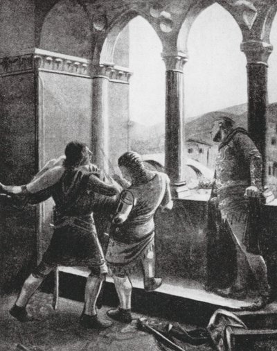 El asesinato del Infante Don Juan (litografía) de Macario Marcoartu