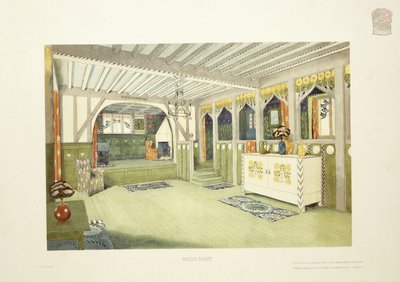 Sala de música, Isla de Man, c.1901 de Mackay Hugh (after) Baillie Scott