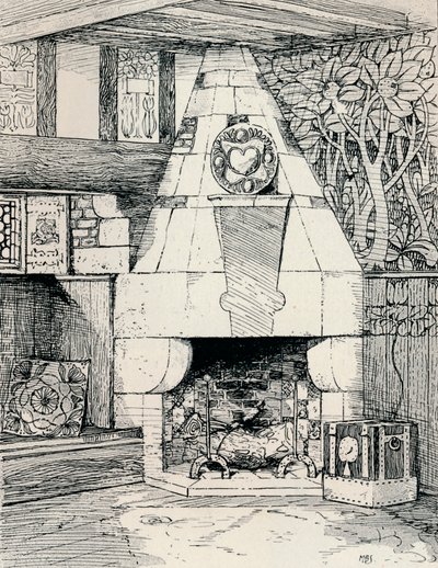 Una Chimenea de Esquina de Mackay Hugh Baillie Scott