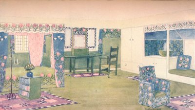 Una cabaña de campo: Diseño para dormitorio, c1900 1902 de Mackay Hugh Baillie Scott