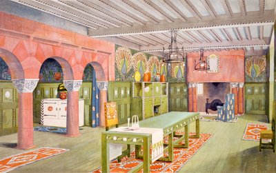 Comedor, impresión realizada por Emil Hochdanz, c.1901 de Mackay Hugh Baillie Scott
