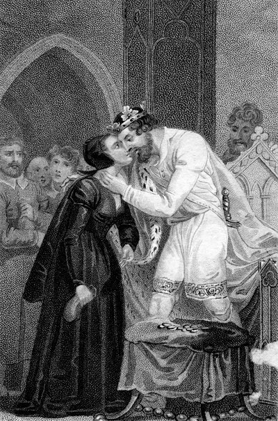 Eduardo IV recibiendo la contribución de las viudas de Mackenzie