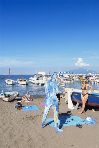 Sorrento Blue (pintura acrílica sobre impresión de pigmentos de archivo) de Madeleine Gross