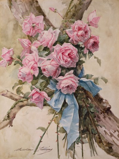Rosas (acuarela sobre papel) de Madeleine Lemaire