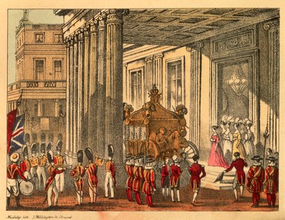 Su Majestad saliendo del Palacio de Buckingham de Madeley