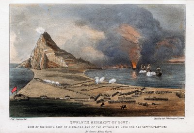 Duodécimo Regimiento de Infantería, La Parte Norte de Gibraltar, 13 y 14 de Septiembre de 1782 de Madeley