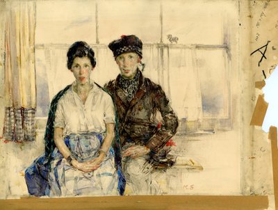 Me and My True Love, c.1930 (lápiz y acuarela sobre papel) de Madeline Emily Green