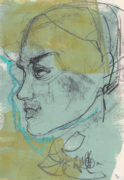 Sketchbook 12, 2024 (pintura al temple, carboncillo sobre papel) de Madgalena Morey