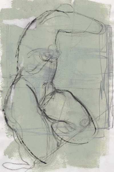 Sketchbook 13, 2024 (pintura al temple, carboncillo sobre papel) de Madgalena Morey