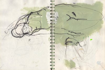 Sketchbook 19, 2024 (pintura al temple, tinta, lápiz sobre papel) de Madgalena Morey