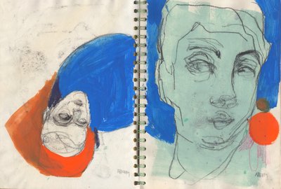 Sketchbook 30, 2025 (pintura al temple, tinta sobre papel) de Madgalena Morey