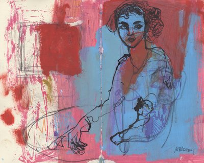 Sketchbook 35, 2025 (pintura al temple, tinta, carboncillo sobre papel) de Madgalena Morey