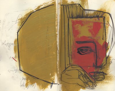 Cuaderno de bocetos 38, 2025 (pintura al temple, tinta, lápiz sobre papel) de Madgalena Morey
