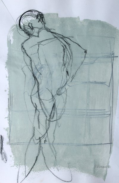 Cuaderno de bocetos 46, 2025 (pintura al temple, carboncillo sobre papel) de Madgalena Morey
