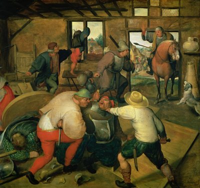 Una pelea, c.1565-70 de Maerten van Cleve