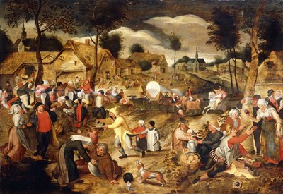 Una kermés de pueblo de Maerten van Cleve