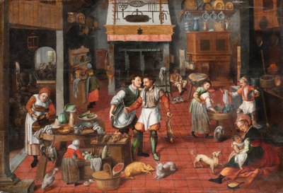 Interior de cocina, c.1565 de Maerten van Cleve