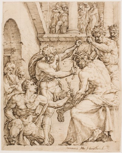 Cristo Coronado con Espinas, c. 1548 de Maerten van Heemskerck