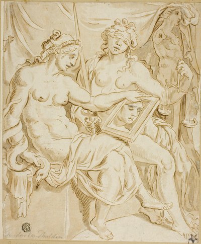 Prudencia y justicia de Maerten van Heemskerck