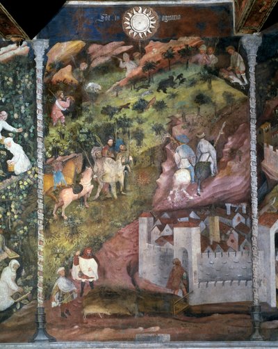 Mes de noviembre, (detalle) del Ciclo de los Meses de Maestro (attr. to) Venceslao