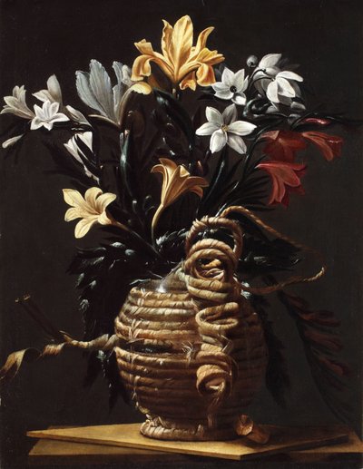 Fiasca con flores, c. 1615-1620 de Maestro della fiasca di Forlì