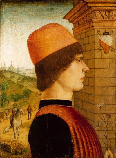 Retrato de un Hombre, posiblemente Matteo di Sebastiano di Bernardino Gozzadini de Maestro delle Storie del Pane
