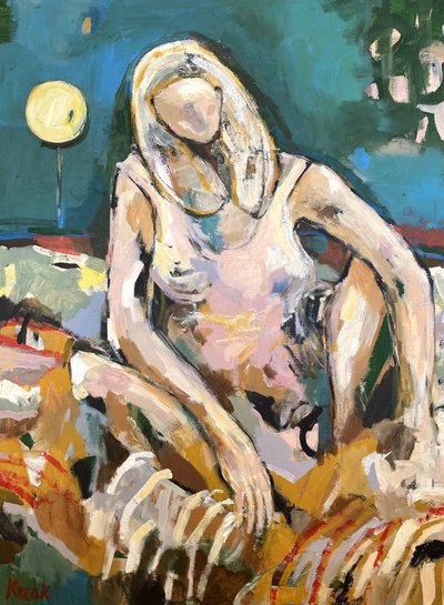 Figura rubia relajada de Magdalena  Krzak